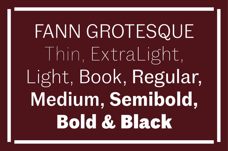 Fann Grotesque by Colophon