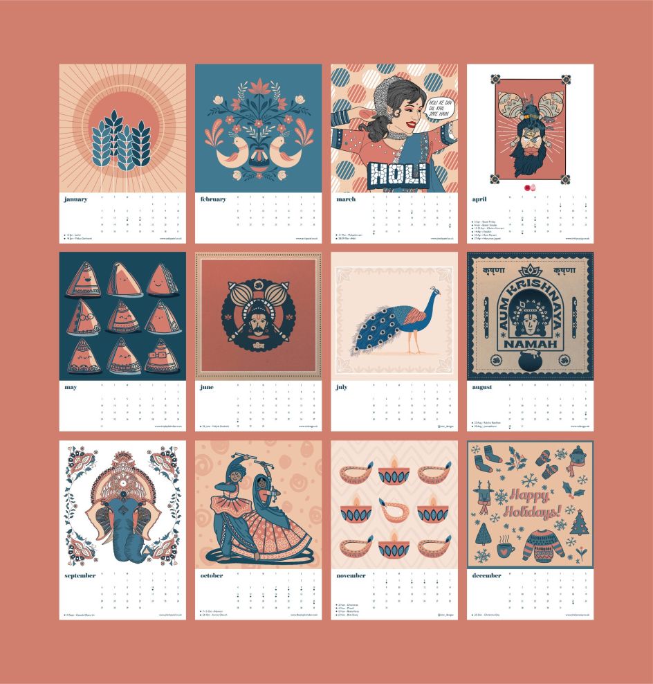 Indian Calendar 2021 by Anila Patel