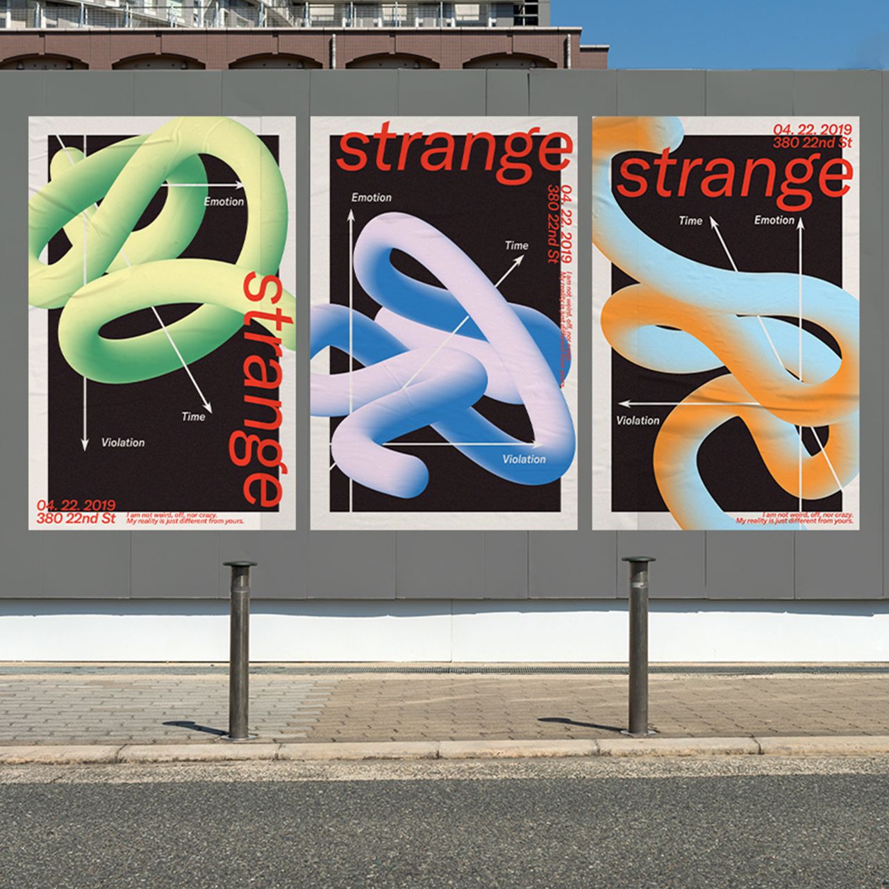 Strange Poster Series by Danyang Ma for Pratt Institute. Bronze A' Design Award Winner for Graphics and Visual Communication Design Category in 2019