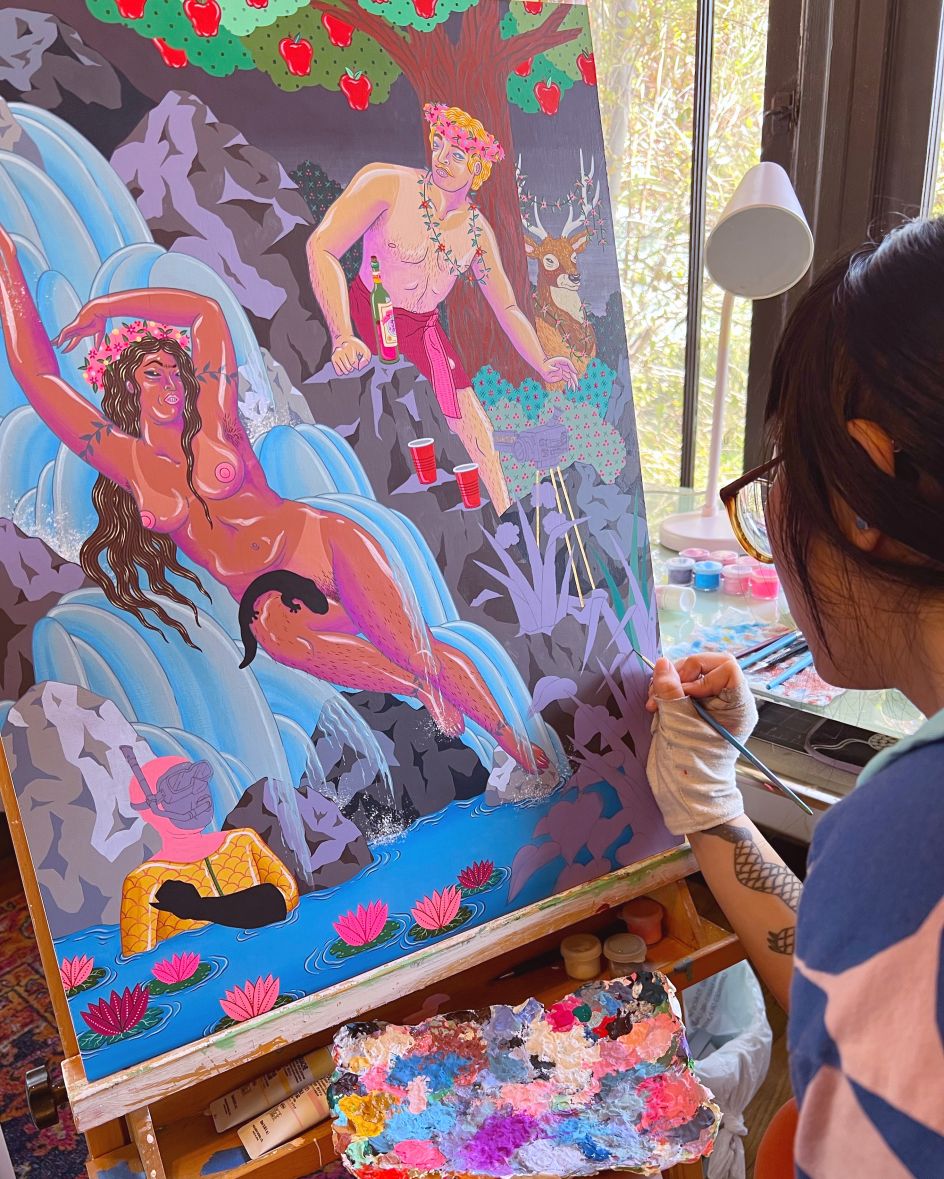 Water is a recurring motif in Kristen's work