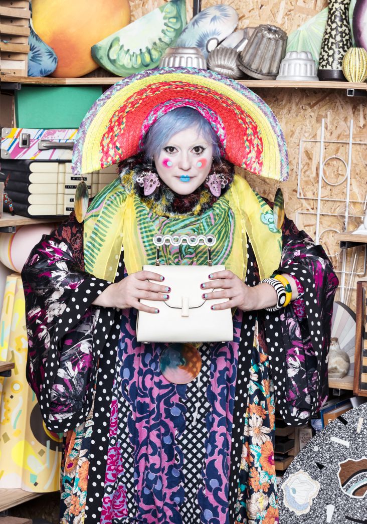 Bethan Laura Wood with her collaboration with Valextra. Photography by Anthony Lycett. All images courtesy of the V&A