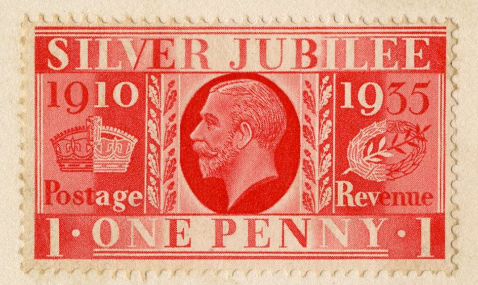 Barnett Freedman, Silver Jubilee postage stamp, 1935 Manchester Metropolitan University Special Collections © Barnett Freedman Estate