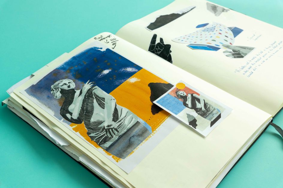 Elisa Buscemi, Level 6_ BA Illustration, Breaking the News Project sketchbook image