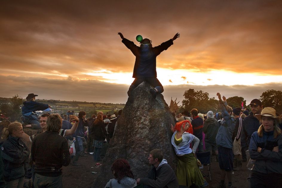 Glastonbury 2005 Stone Circle photographer credit Barry Lewis