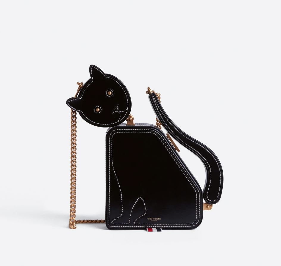 © Thom Browne Cat Icon calfskin clutch