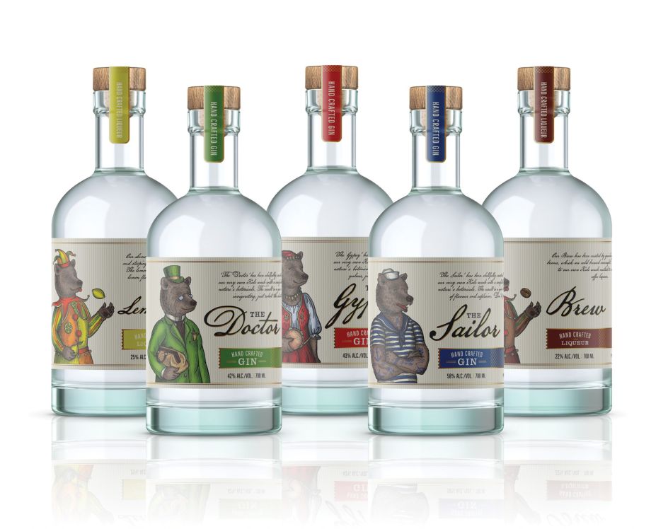 Packaging for Tiny Bear Distillery by Mila Katagarova