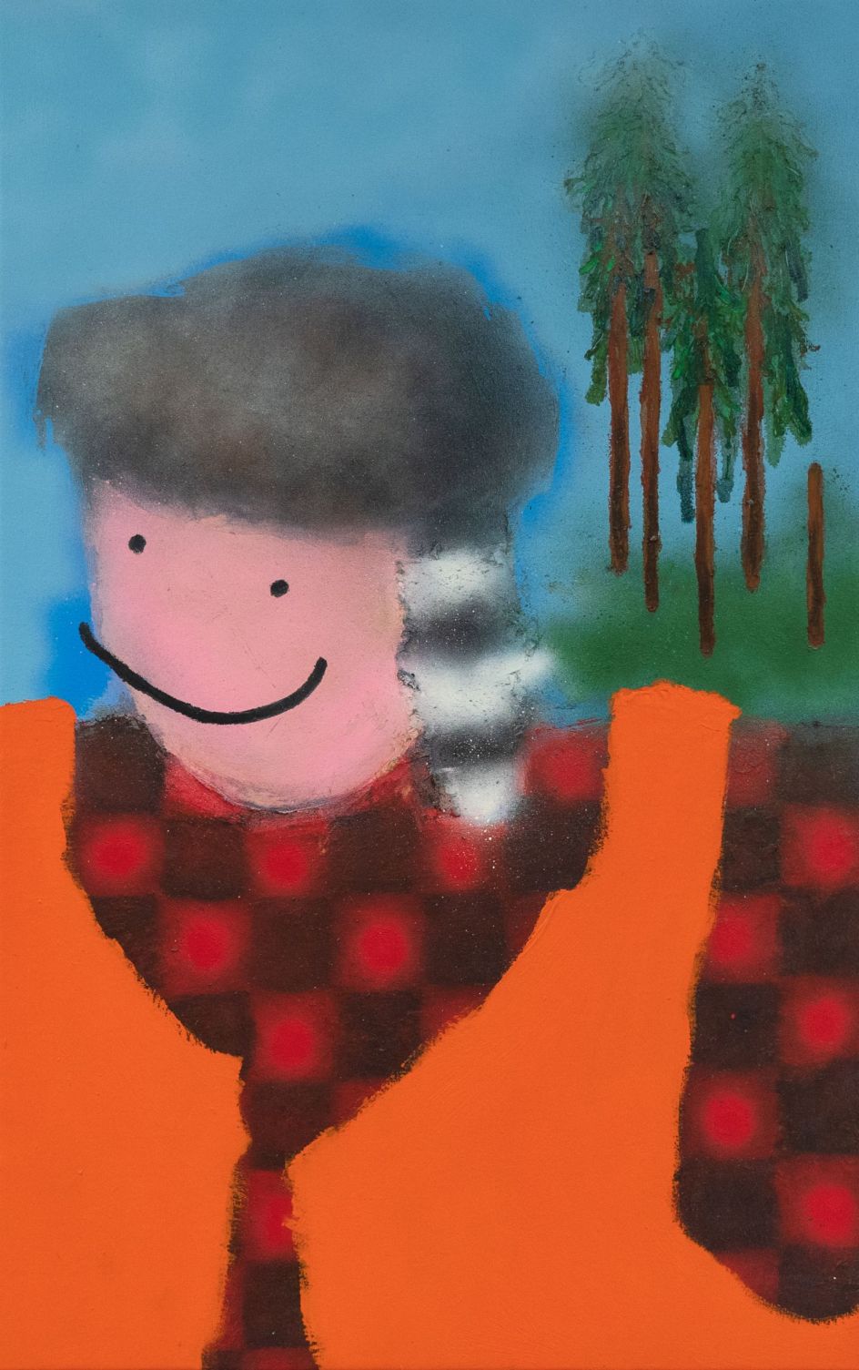 Up and Vanished, 2019, Acrylic, oil stick and spray paint on canvas © Hunter Potter