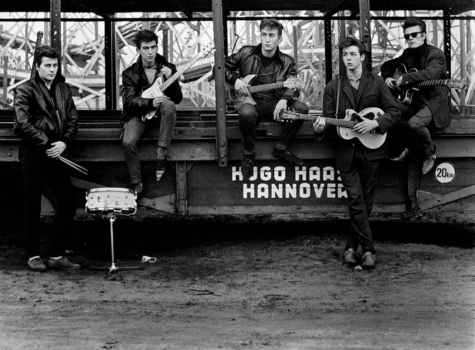 Astrid Kirchherr, The Beatles at the fairground, 1960