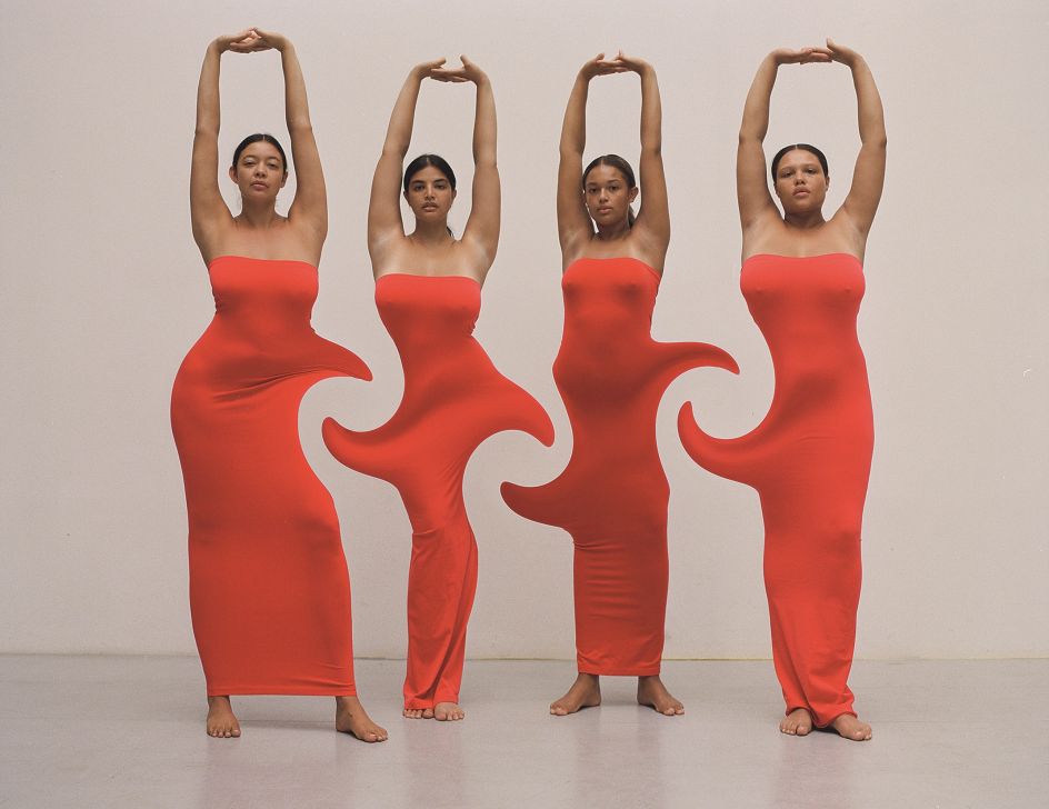 Carlota Guerrero, Four Red Merging Bodies for Numéro Berlin, 2019