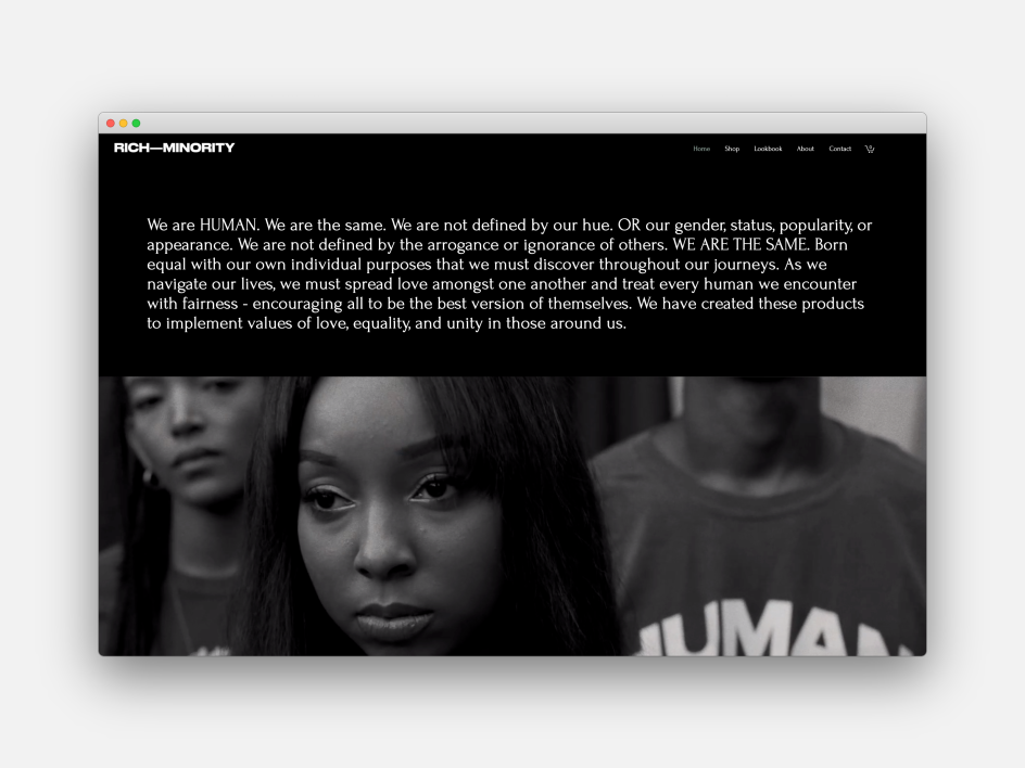 Jimi Stone, designer of RICH—MINORITY. Founder and creative director of Rich Minority Studios