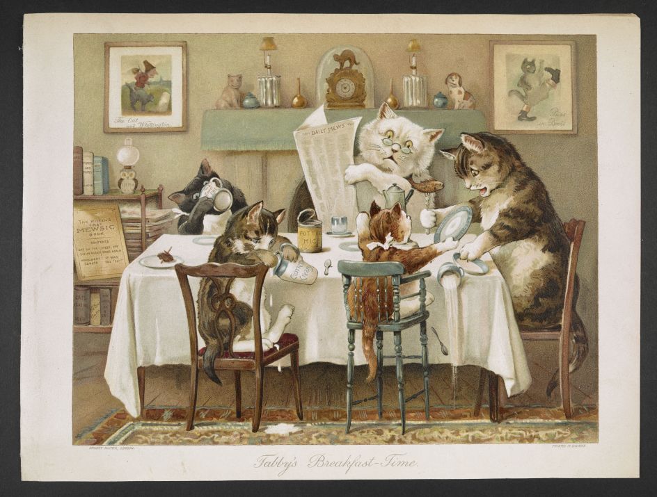 Pussy's Breakfast Time, London, Ernest Nister, 1892 (c) The British Library Board