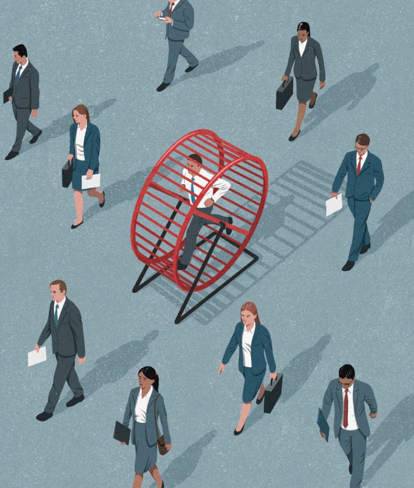 Editorial illustration about how a career can seem like it’s going nowhere © John Holcroft