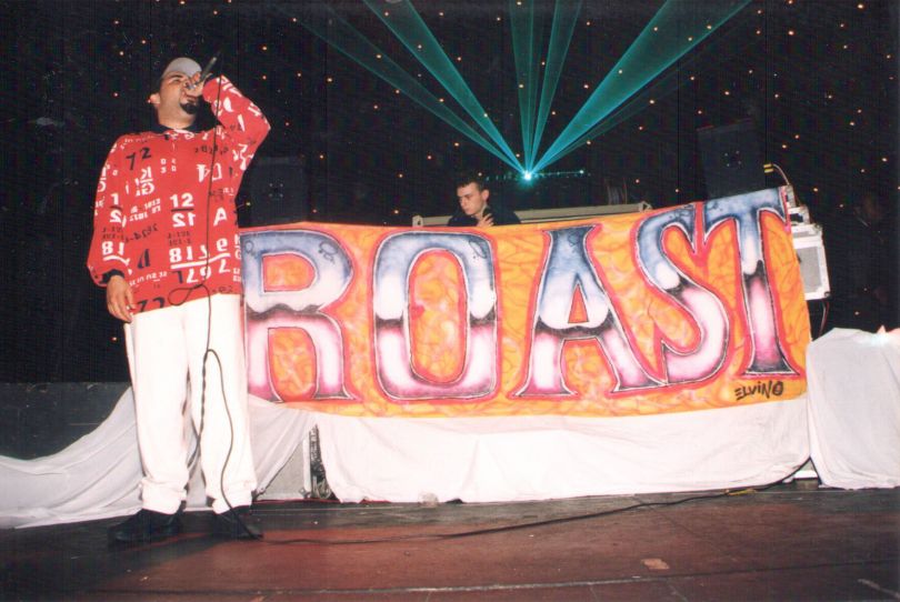 Hyper D at club night ‘Roast’, October 1995, photograph by Tristan O’Neill