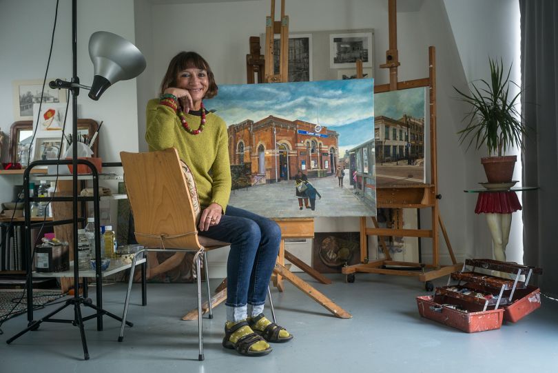 Doreen Fletcher in her studio