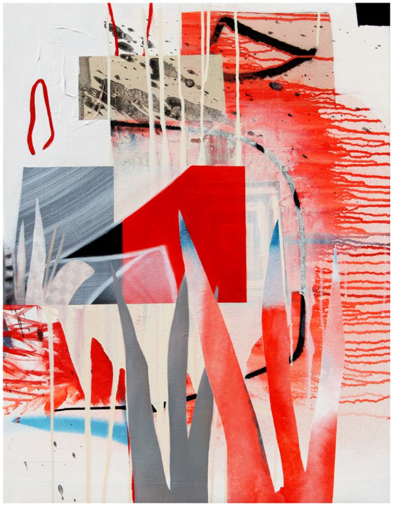 Fiona Ackerman, Fire Lake (2017), Oil on Canvas, 86x66cm