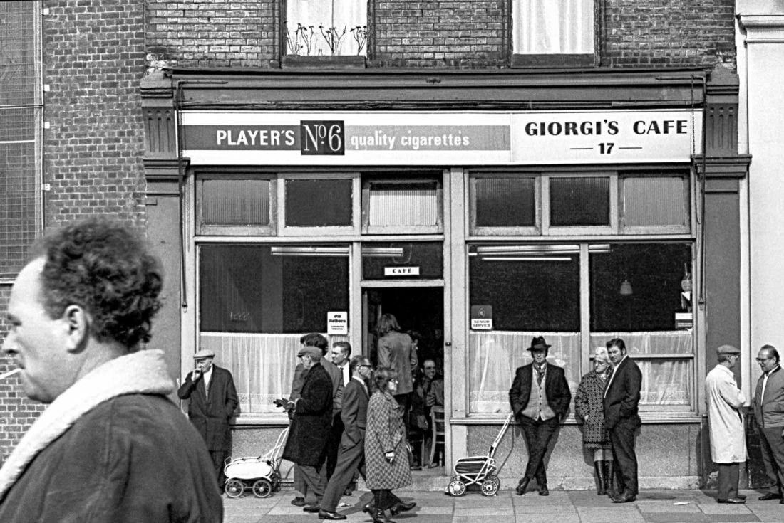 Giorgi's Cafe, Bethnal Green Road, 1971 © Neil Martinson