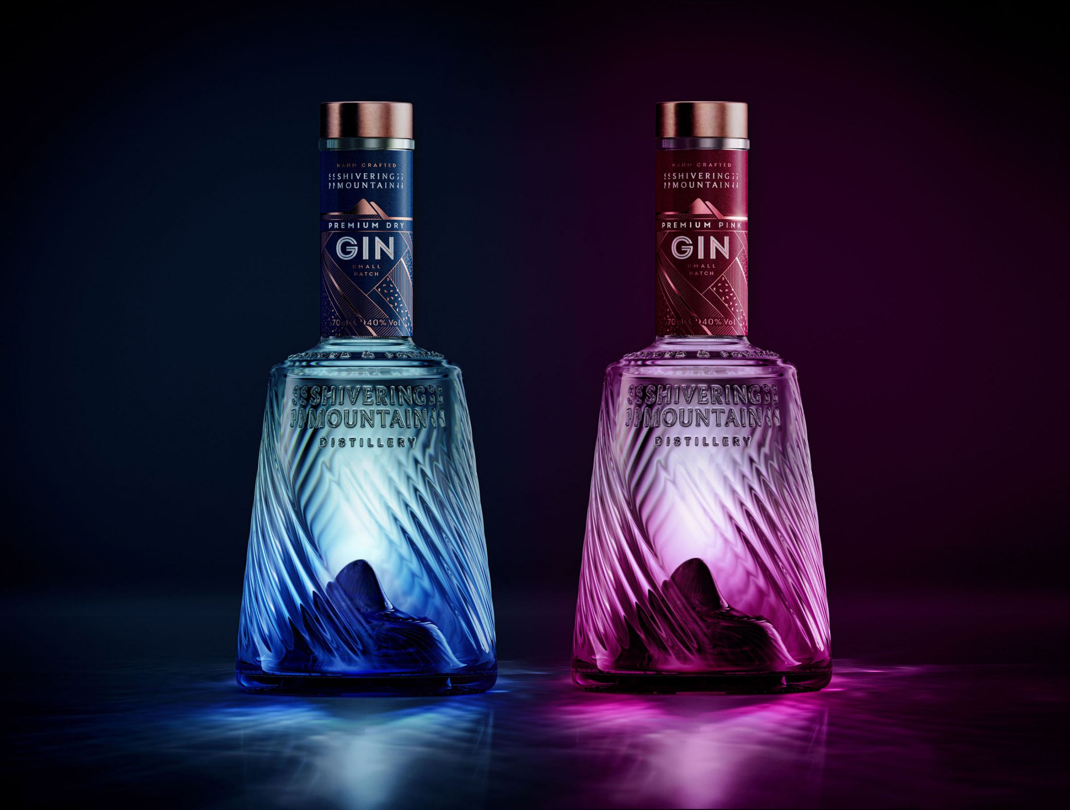 L'incroyable design et l'histoire de la bouteille de gin Shivering Mountain