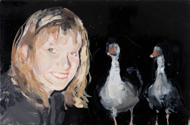 Self-portrait with Two Gossipy Birds, 2016 - © Geraldine Swayne
