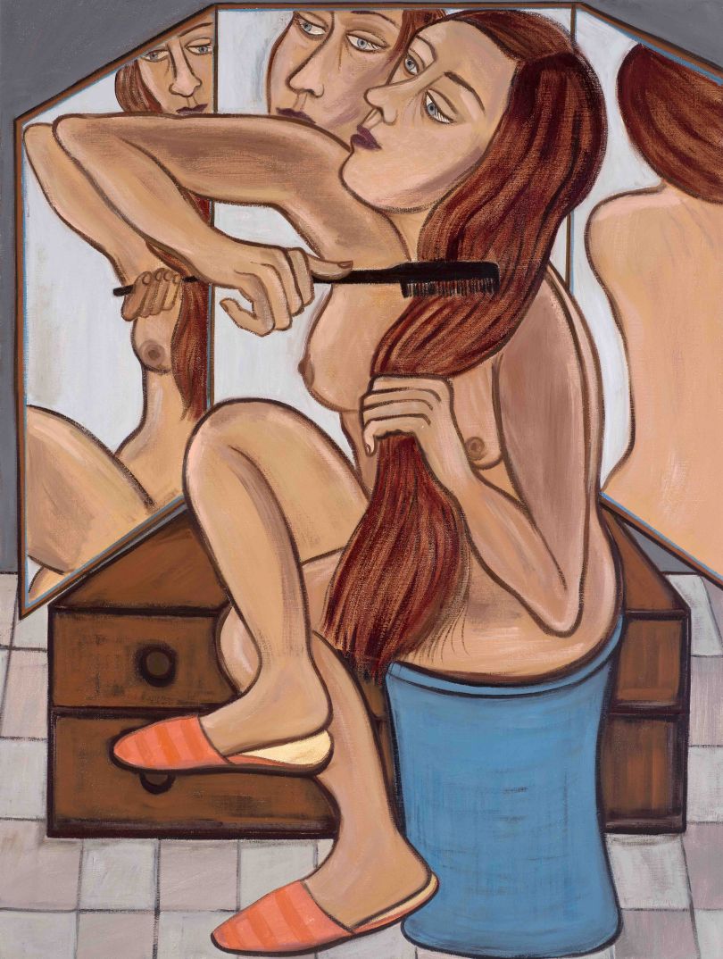 Eileen Cooper, 'Personal Space', 2019, oil on canvas, 48 × 36 in (122 × 92 cm)
