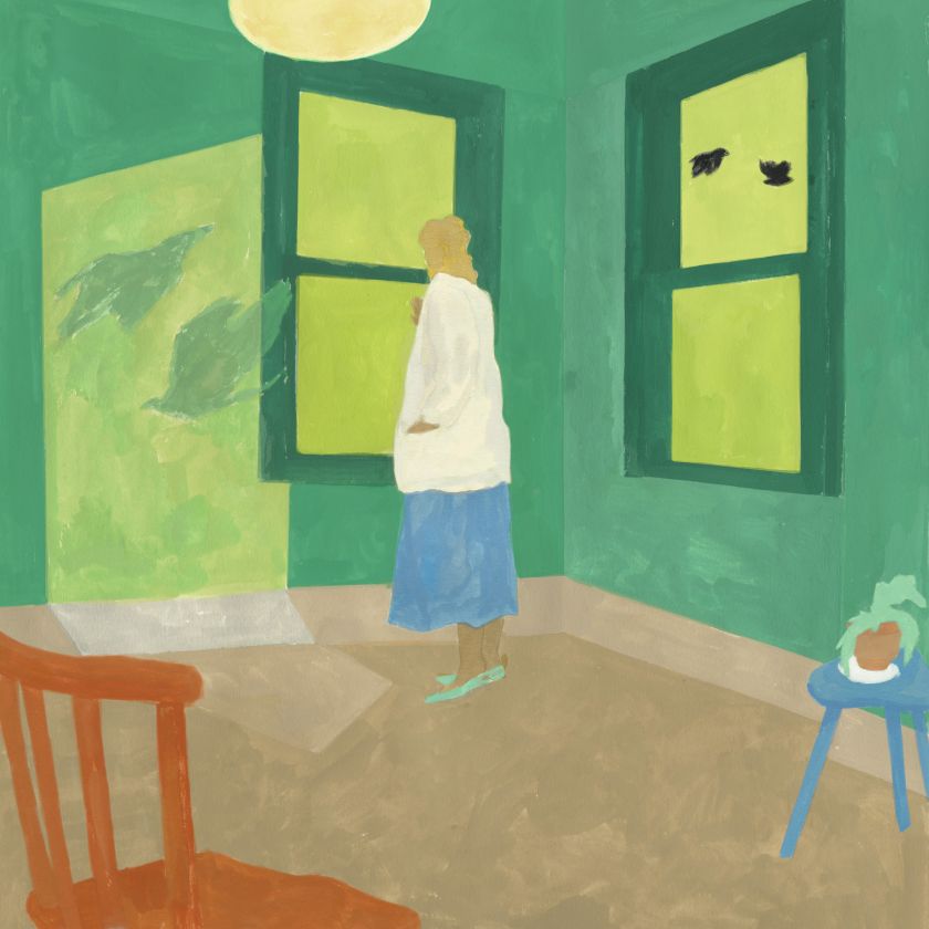 Dror Cohen's paintings use simple forms and bold colours to create a poetic sense of space