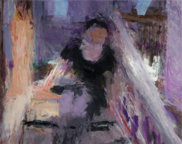 Double Sunlight, Frances on the Stairs, 2004 48 x 60 inches. Oil on canvas © Sargy Mann