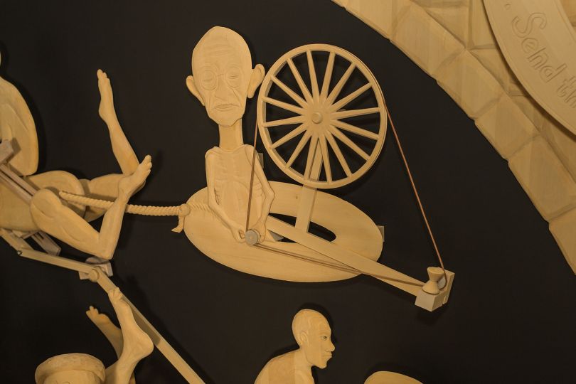 Giant kinetic sculptures carved out of wood by world renowne