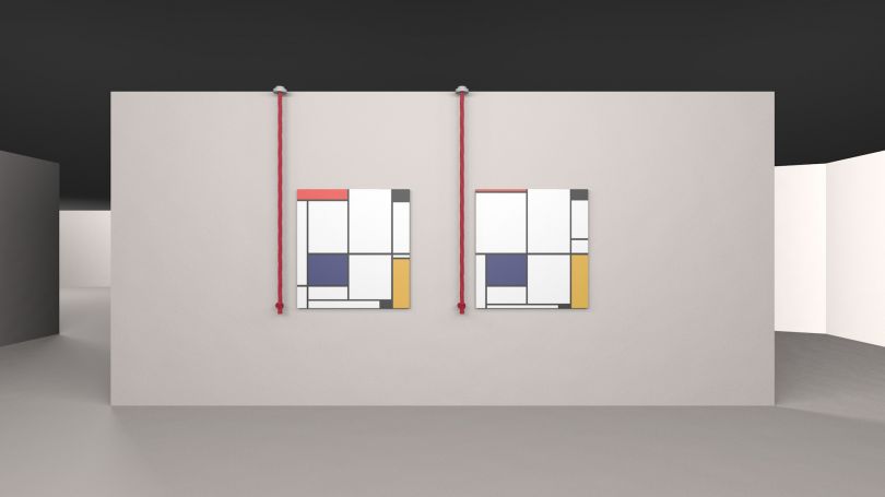 Sagmeister & Walsh, Mondrian Voting Wall (mock-up), 2018 © Sagmeister & Walsh