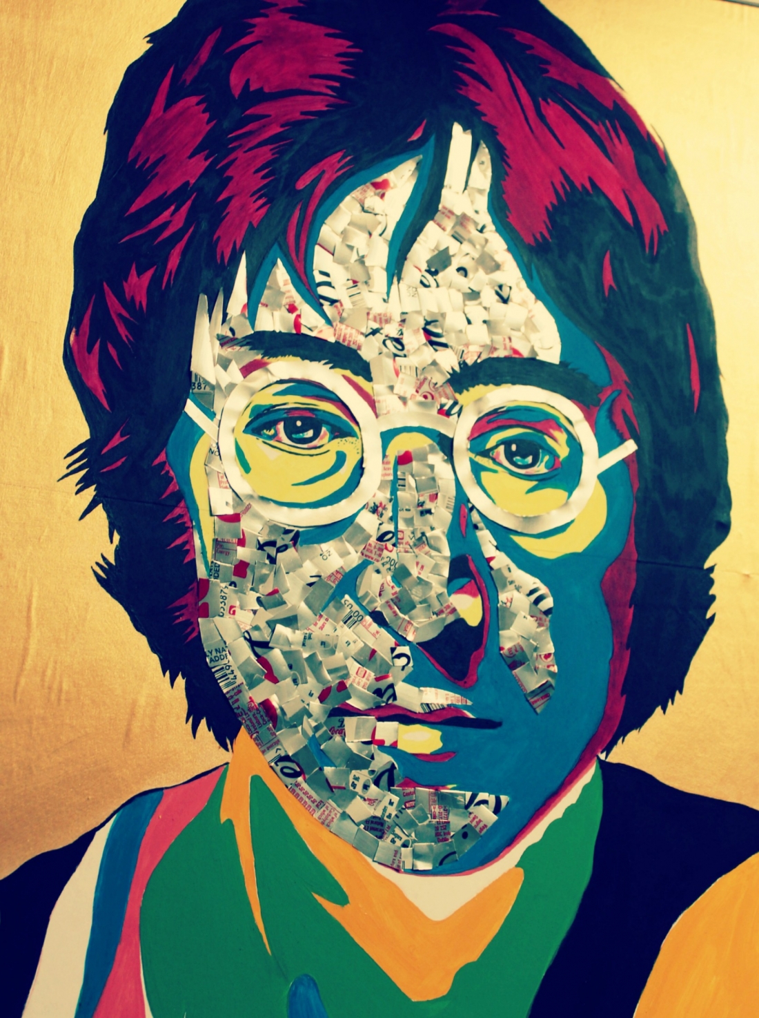 literal pop art: artist crafts beautiful collages out of