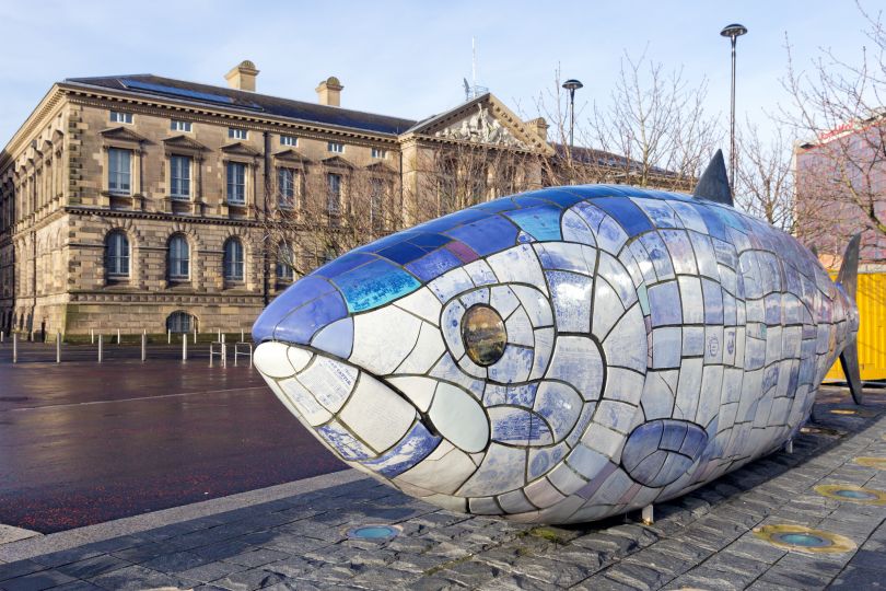 Photograph of the Big Fish in Belfast, courtesy of [Adobe Stock](https://stock.adobe.com/uk)