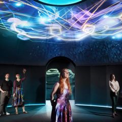 Visitors inside the Off-World section of the Science Fiction: Voyage to the Edge of Imagination. Image: Science Museum Group