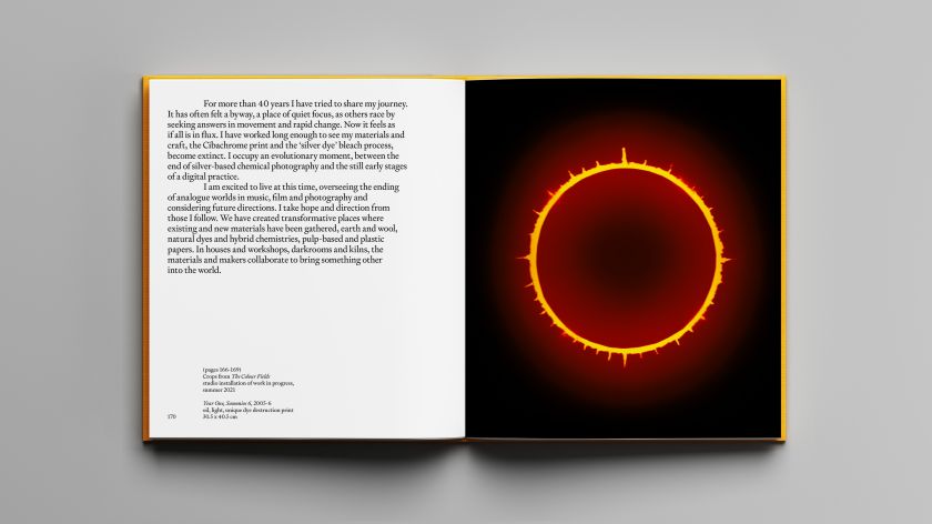 Hingston Studio's designs for Garry Fabian Miller, the 'camera-less' fine art photographer