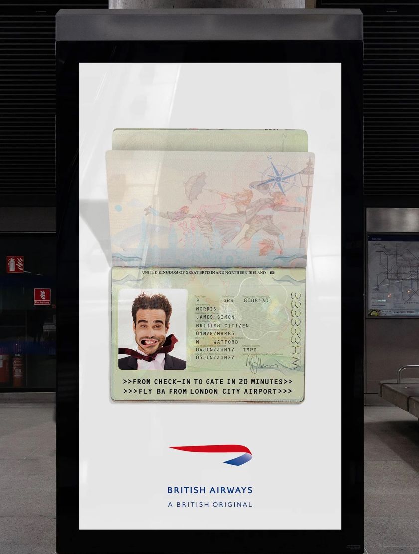 Uncommon's playfully bonkers British Airways ads put a new spin on bad passport photos