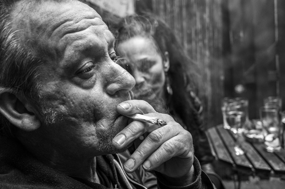 Black and white portraits of people in Manchester on the city's famous ...