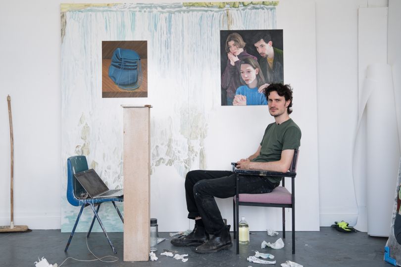 Tristan Pigott in his East London Studio, 2020. Photo by Georgia Rothman courtesy of ALICE BLACK