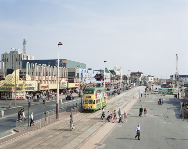 Blackpool Promenade, Lancashire, 24 July 2008. From We English © Simon Roberts, Courtesy of Flowers Gallery