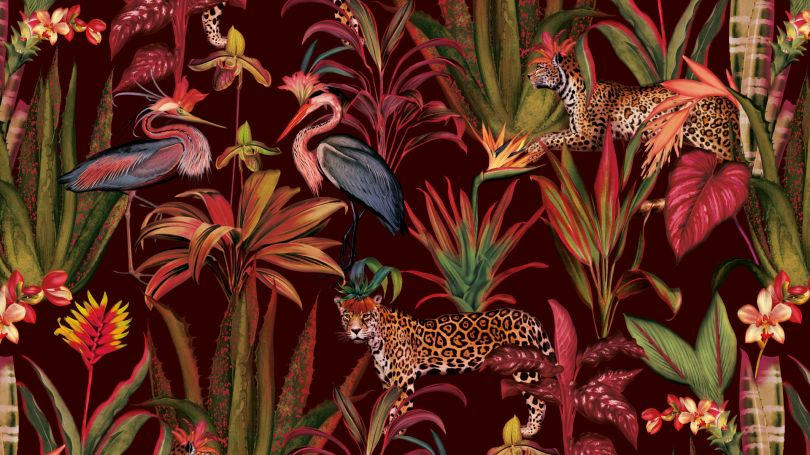 Beautiful, bespoke illustrated wallpaper is found in every Residents' Club