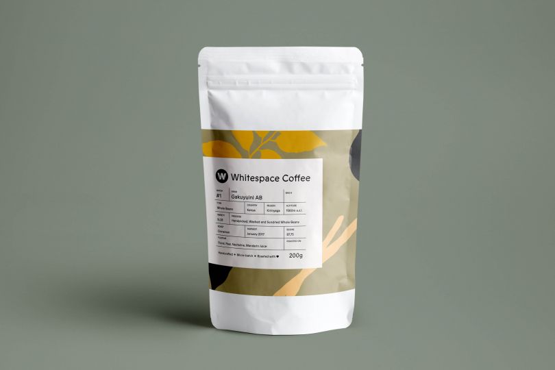 Packaging and brand identity design for Whitespace Coffee
