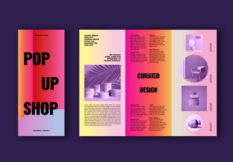 Colorful Shop Brochure Layout by Design Army.