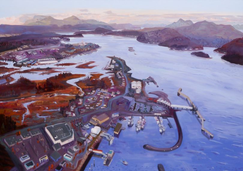 Campbell River, 2018, oil on linen, 48 x 68 in.