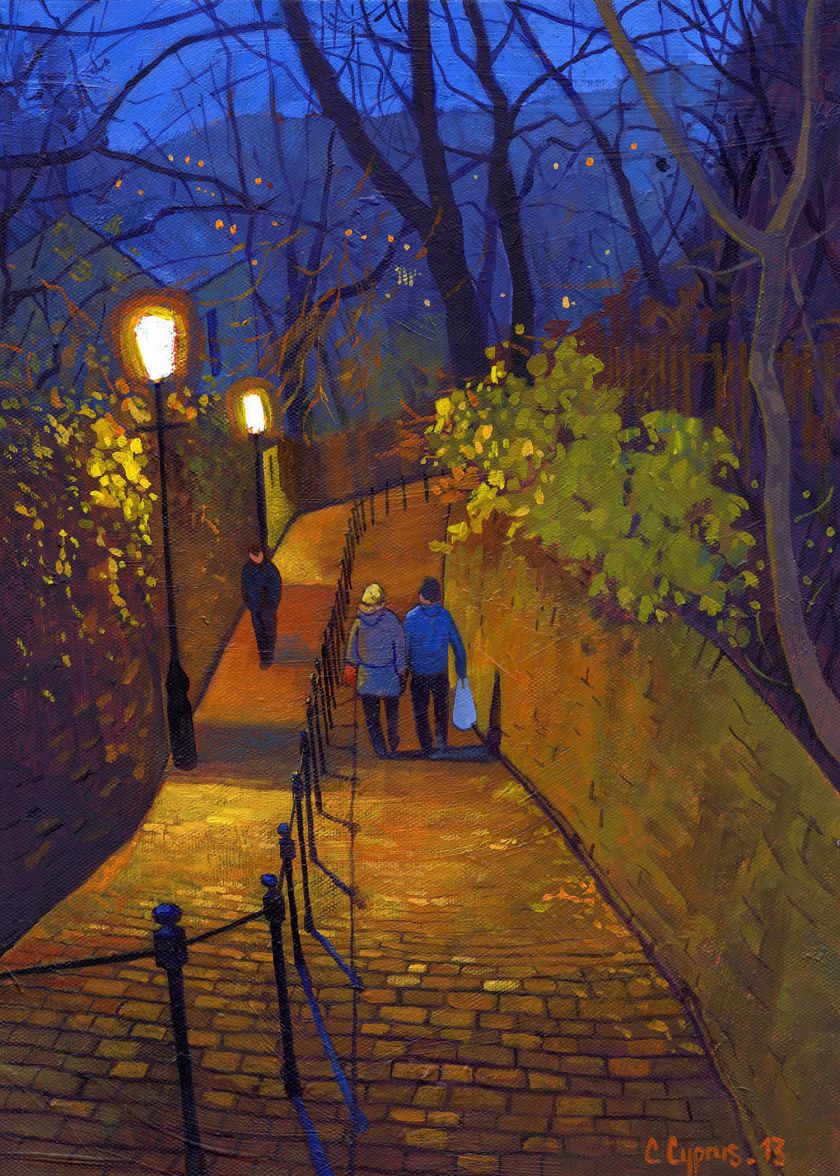 Northern Lights: Chris Cyprus's paintings capture the bygone beauty of sodium-lit streets