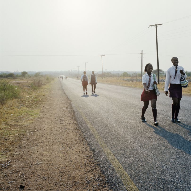 Homeland, Road divide Guateng and Northwest province, Hamaskraal, former Bophuthatswana, 2011;  Courtesy of the artist and Goodman Gallery