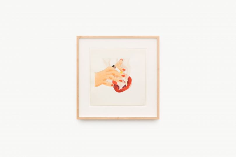 Tom WESSELMANN, Smoker Study, 1973 pencil and thinned liquitex on paper 12 x 11 7/8 inches 30,48 x 30,16 cm