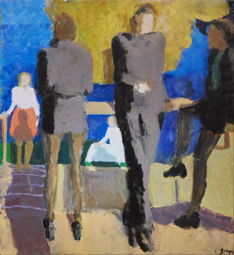 Figures by a River, 2015 78 x 72 ins. Oil on canvas © Sargy Mann