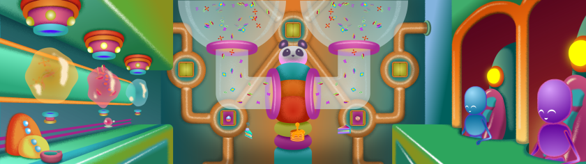 Tangerine Light: animator Stephen Smith creates an outer space guest house for Moon Panda's latest music video