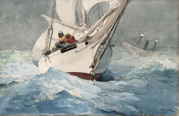 Diamond Shoal, 1905. Winslow Homer, American, 1836-1910. Watercolor and graphite on paper, Sheet: 14 × 21 7/8 inches. Private Collection.