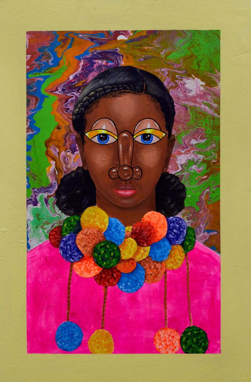 Seni perjalanan waktu seniman Samson Bakare dari Nigeria menggambarkan kembali masa lalu Afrika dengan cara yang menarik