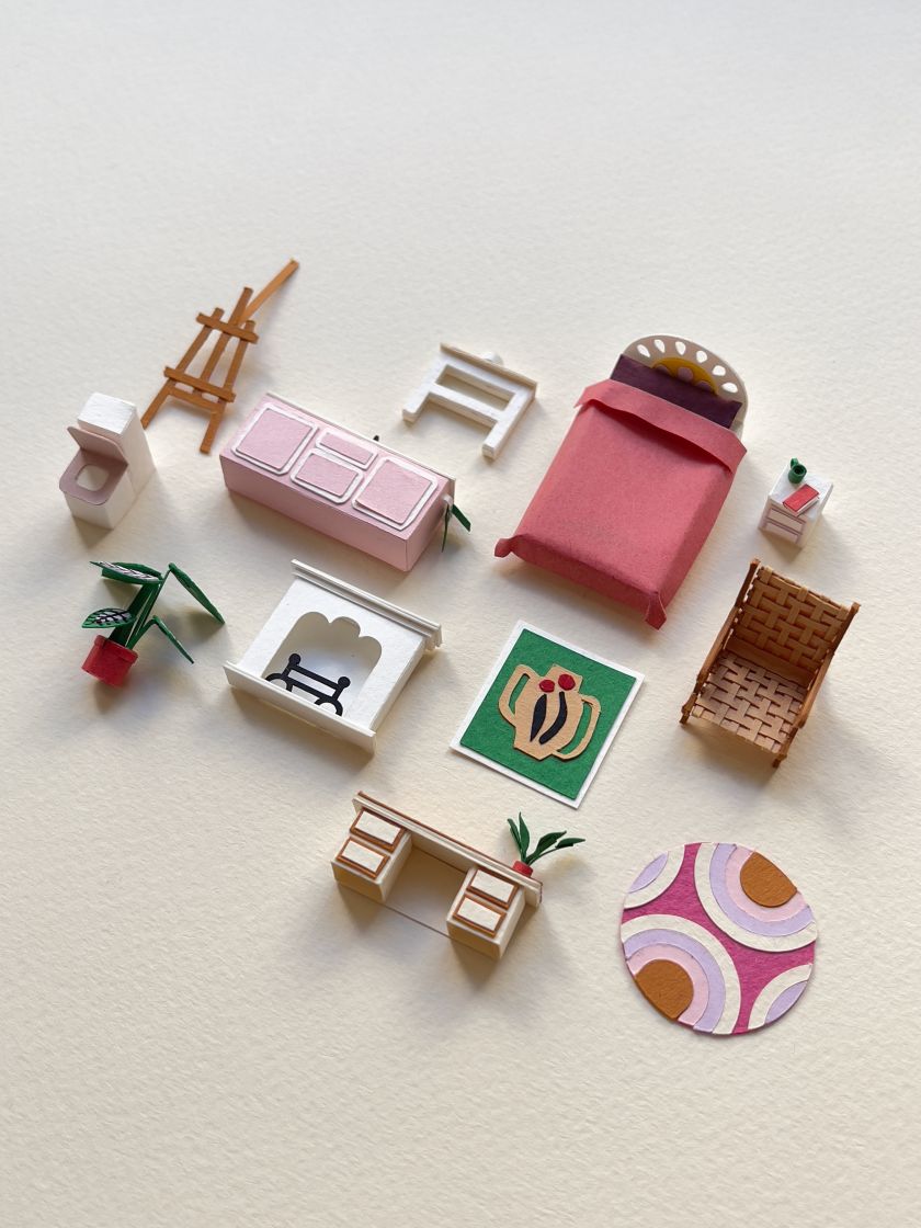 Take a tour of Adrian & Gidi's tiny paper dollhouse passion project