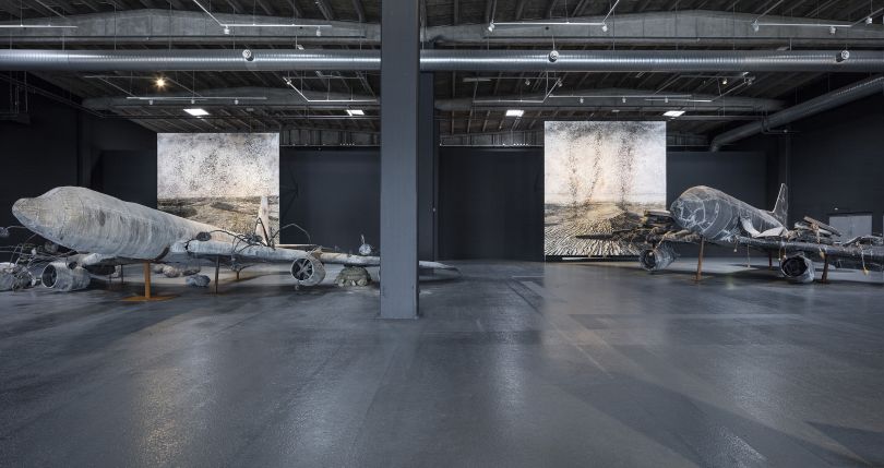 Anselm Kiefer. For Louis-Ferdinand Céline: Voyage au bout de la nuit. Installation shot, Copenhagen Contemporary 2016. Photo: Anders Sune Berg