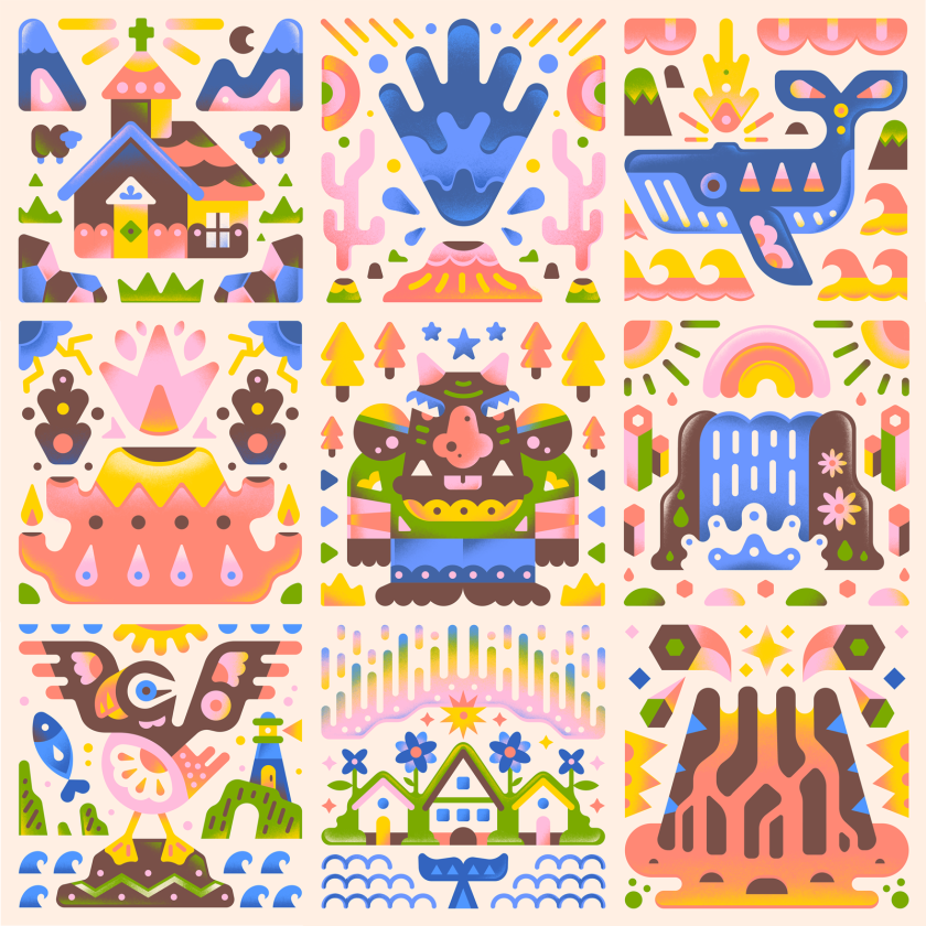 Enisaurus simplifies reality in his satisfyingly geometric artwork and animations