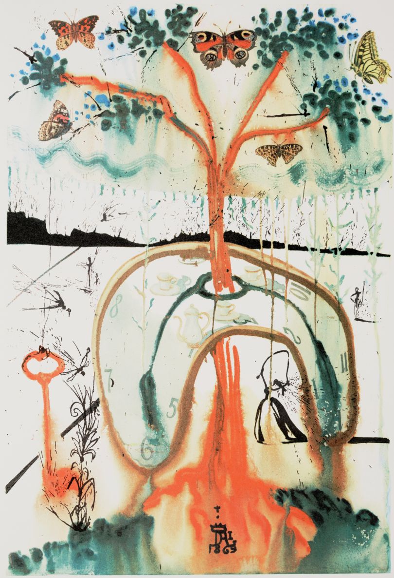 Salvador Dali, A Mad Tea Party, 1969, © Salvador Dali, Fundació Gala-Salvador Dalí, DACS 2019. Dallas Museum of Art, gift of Lynne B. and Roy G. Sheldon, 1999.183.12_2